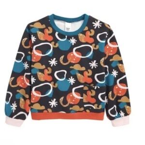 New! Open Edit Abstract Pattern Crewneck Sweatshirt